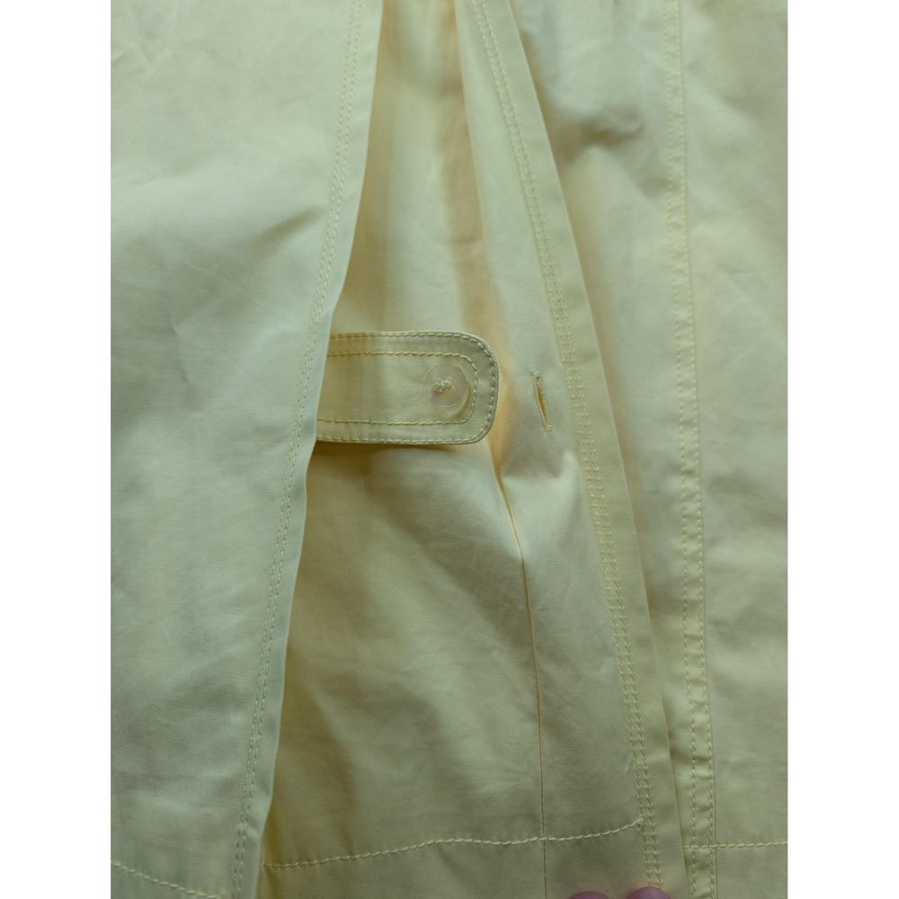 MICHAEL Michael Kors Coat Womens M Yellow Trench Belted 3/4 Sleeve Button Front - Picture 6 of 8